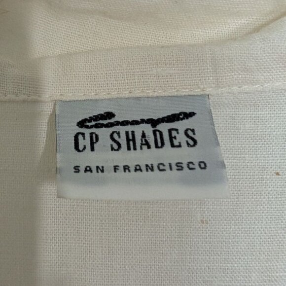 CP Shades Linen Cotton Shirt Womens Size Large White Button Front Short Sleeve - Picture 4 of 13